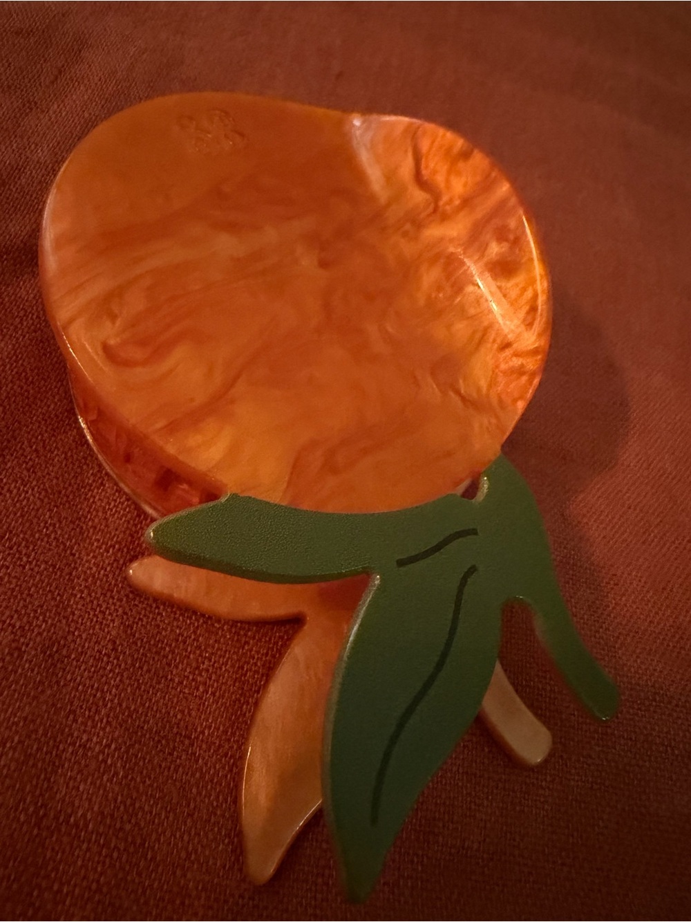 Lisa says gah orange hair clip